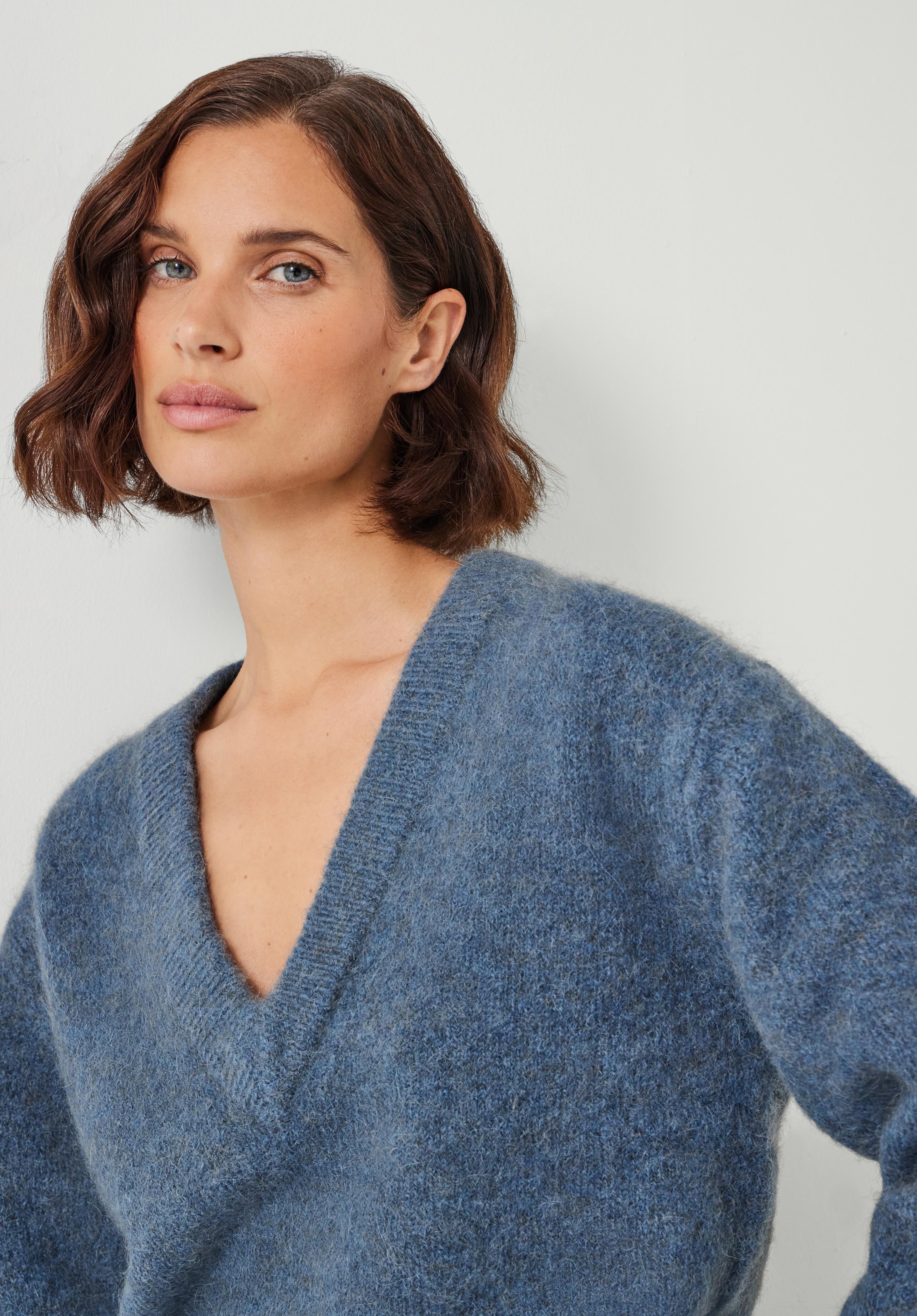 Lacey Deep V Neck Alpaca Blend Jumper