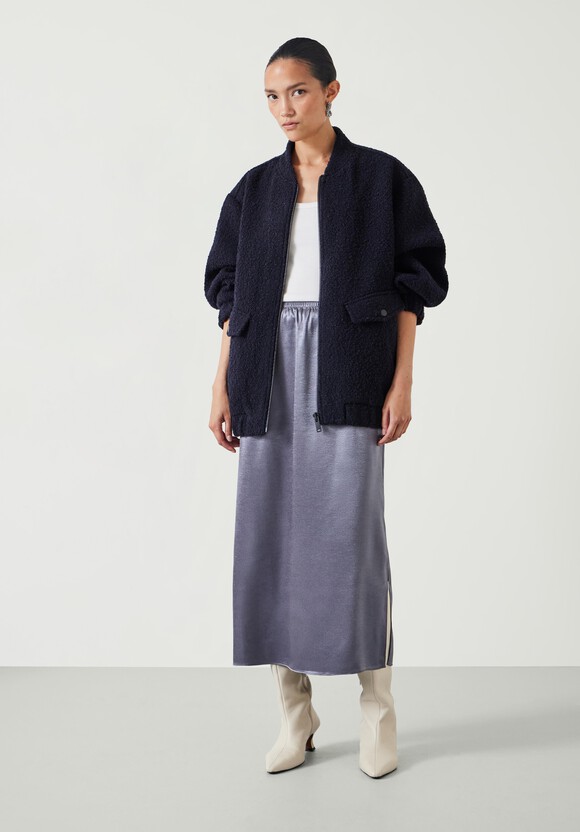 Aurora Satin Midi Skirt