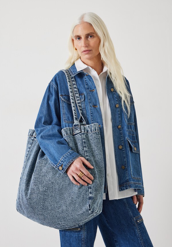 Britney Denim Tote Bag