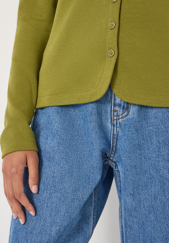 Button Detail Jersey Cardigan