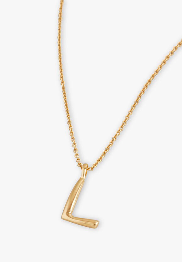 Gaia Letter Pendant Necklace