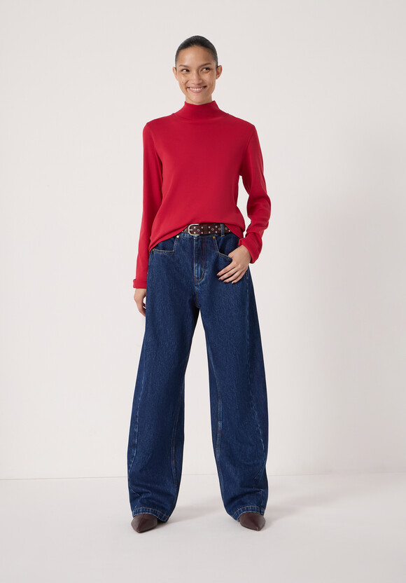 High Neck Midweight Jersey Top