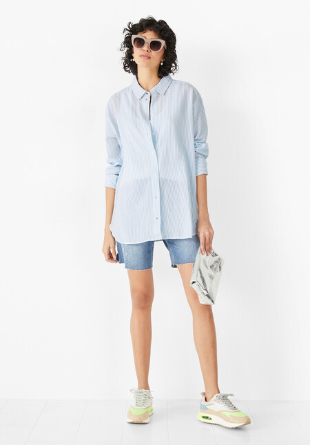 Peyton Cotton Stripe Shirt