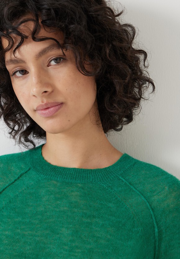 Elsie Gauzy Wool Blend Crew Jumper