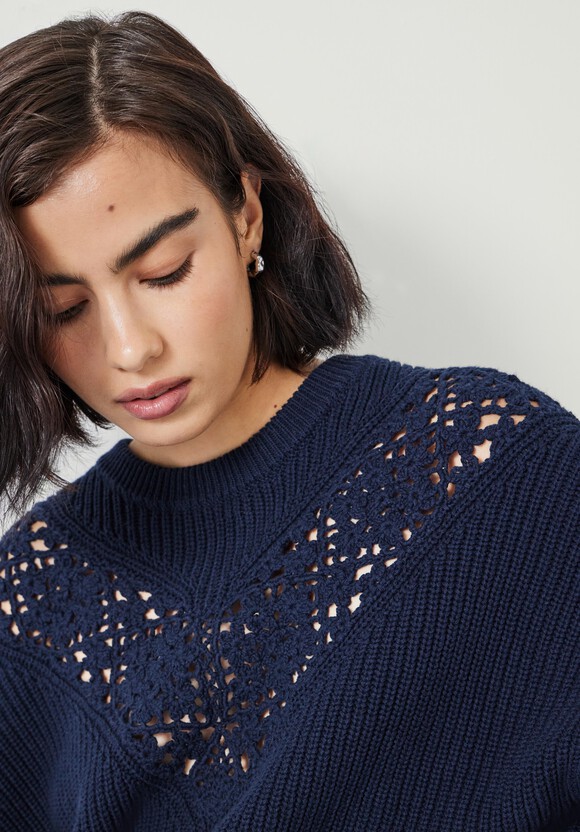Louise Lace Insert Cotton Jumper