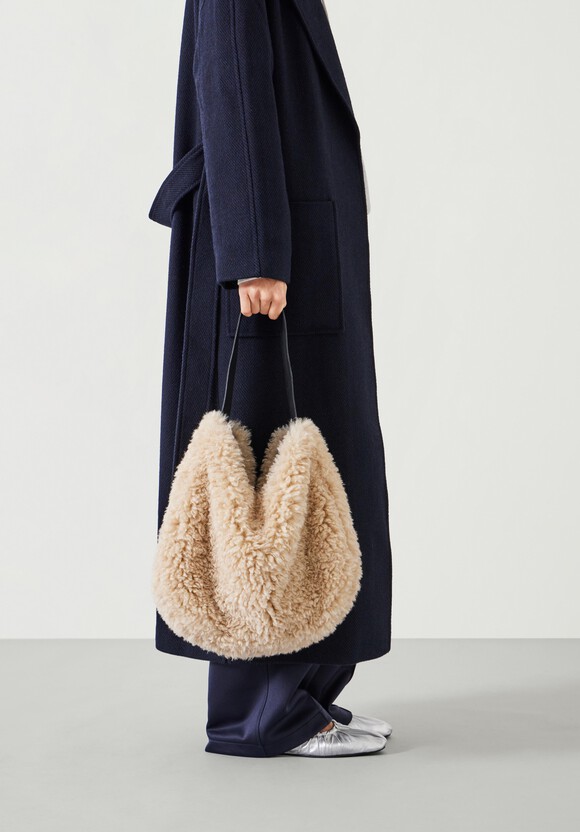 Helen Moore Faux Fur Slouch Bag