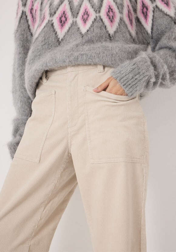Corduroy Cordi Barrel Leg Trousers