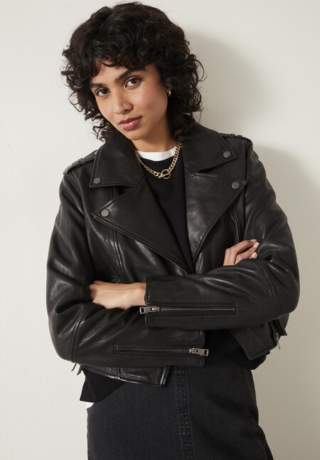 Jet Leather Biker Jacket