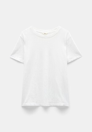 Hattie Cotton Slub Crew Neck T-Shirt