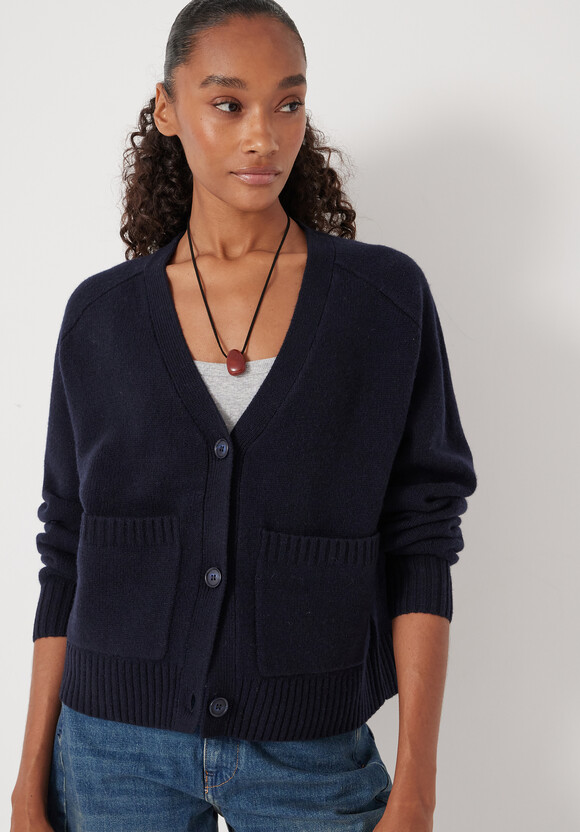 Daisy Merino Wool V Neck Cardigan