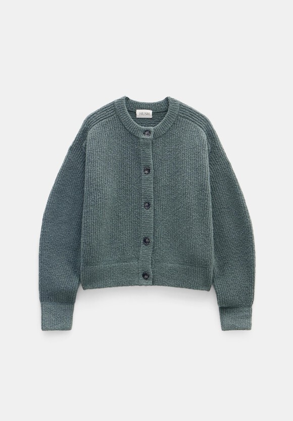 Button Front Rib Cardigan