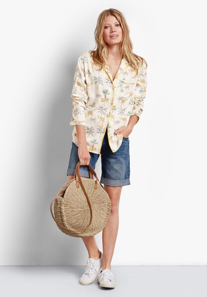 Piped Printed Shirt