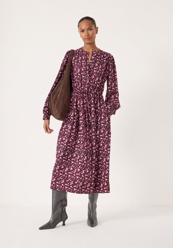 Long Sleeve Air Flow Shirt Dress