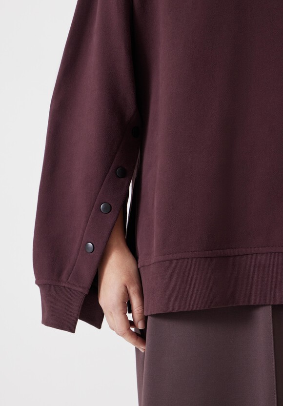 Popper Detail Sweatshirt
