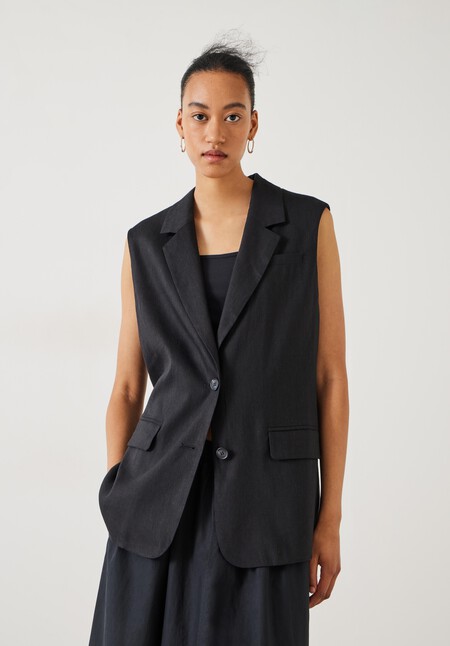 Lana Relaxed Linen Blend Waistcoat