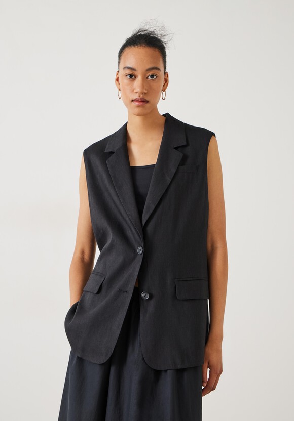 Lana Relaxed Linen Blend Waistcoat