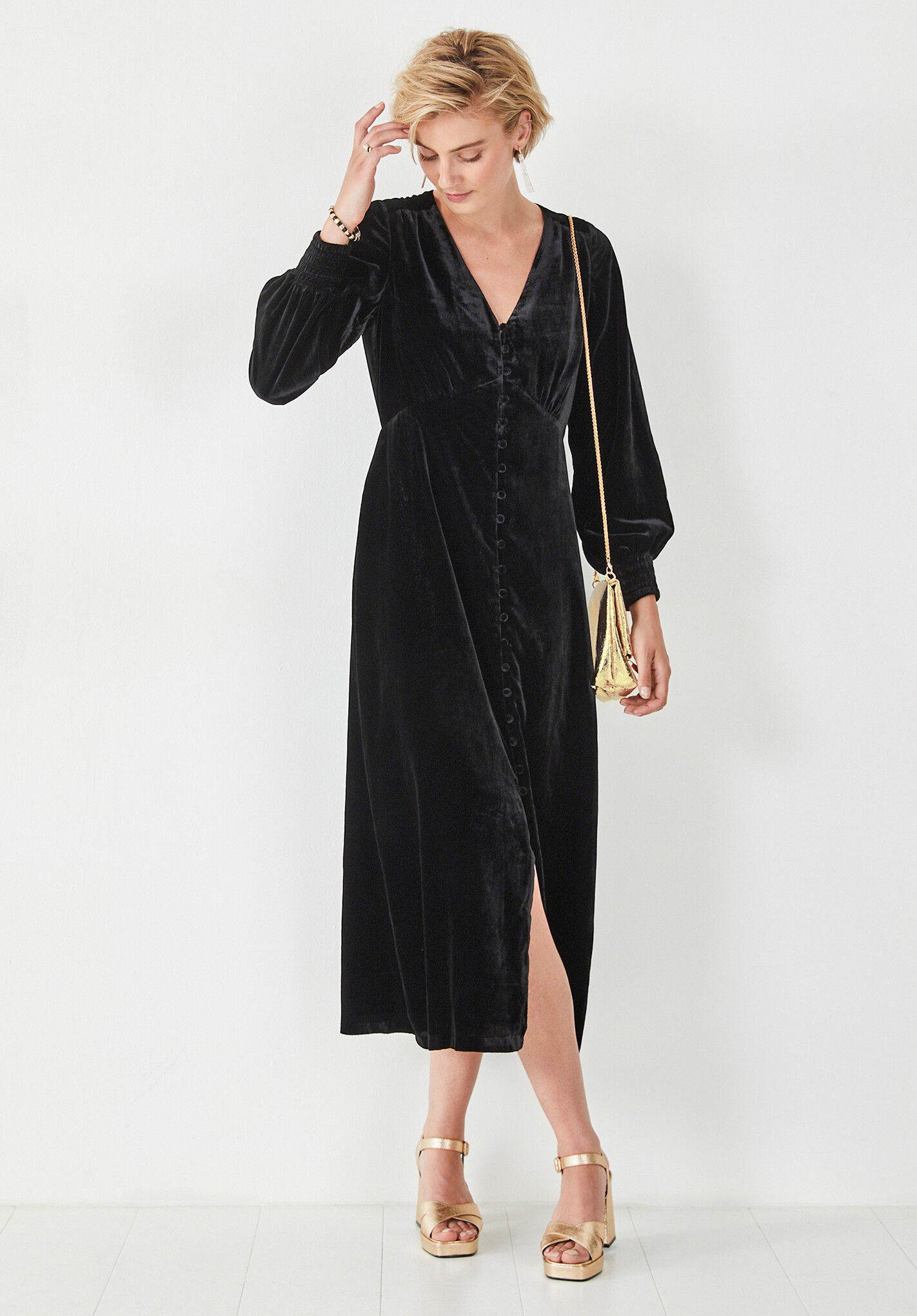 Velvet Valeria Midi Dress Black hush