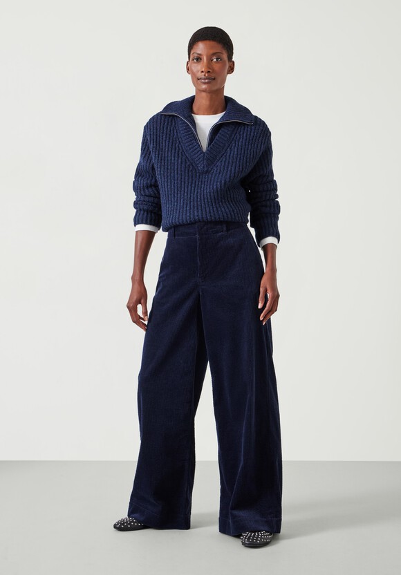 Wide Leg Cord Trousers