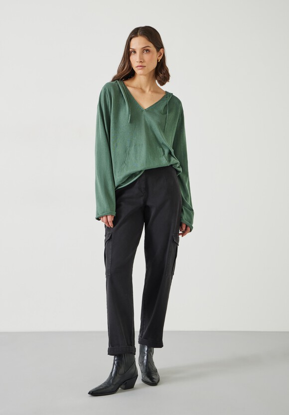 Reese Linen Blend Knitted Hoodie