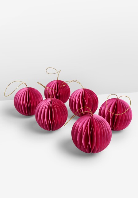 Set Of Six Paper Decorations