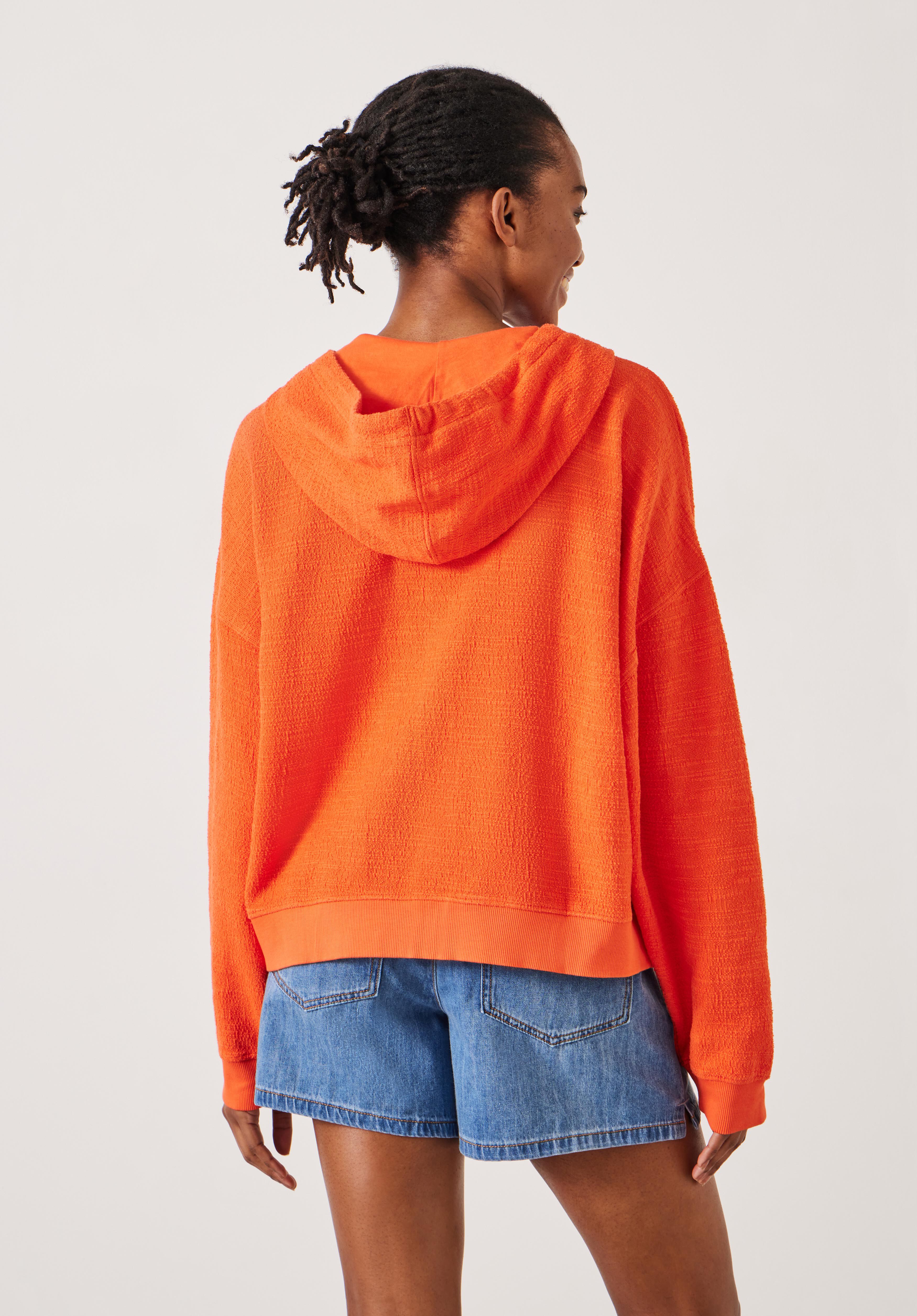 Orange zip up sweater 2025