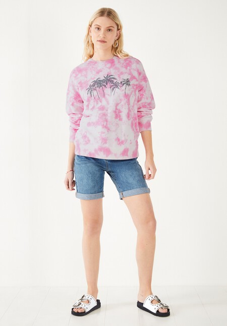 Tie Dye Palms Sweatshirt