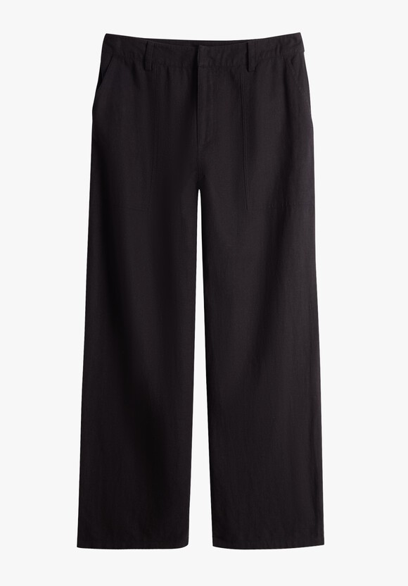 Carrie Linen Straight Cropped Trouser