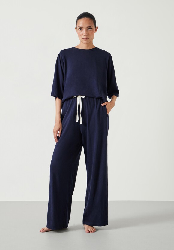 Midy Cotton Slub Contrast Cord Pyjamas