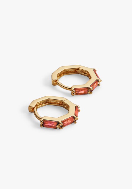 Birthstone Huggie Hoop Earrings