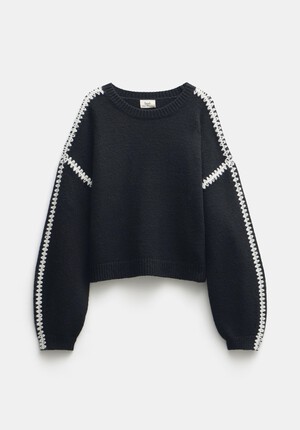 Whitney Wool Blend Stitch Detail Jumper