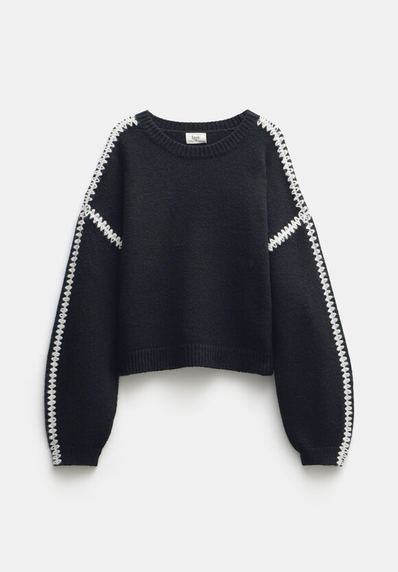 Whitney Wool Blend Stitch Detail Jumper