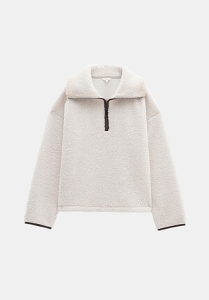 Borg Half Zip Sweatshirt