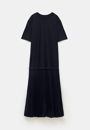 Esme Short Sleeve Pleated Midi Dress