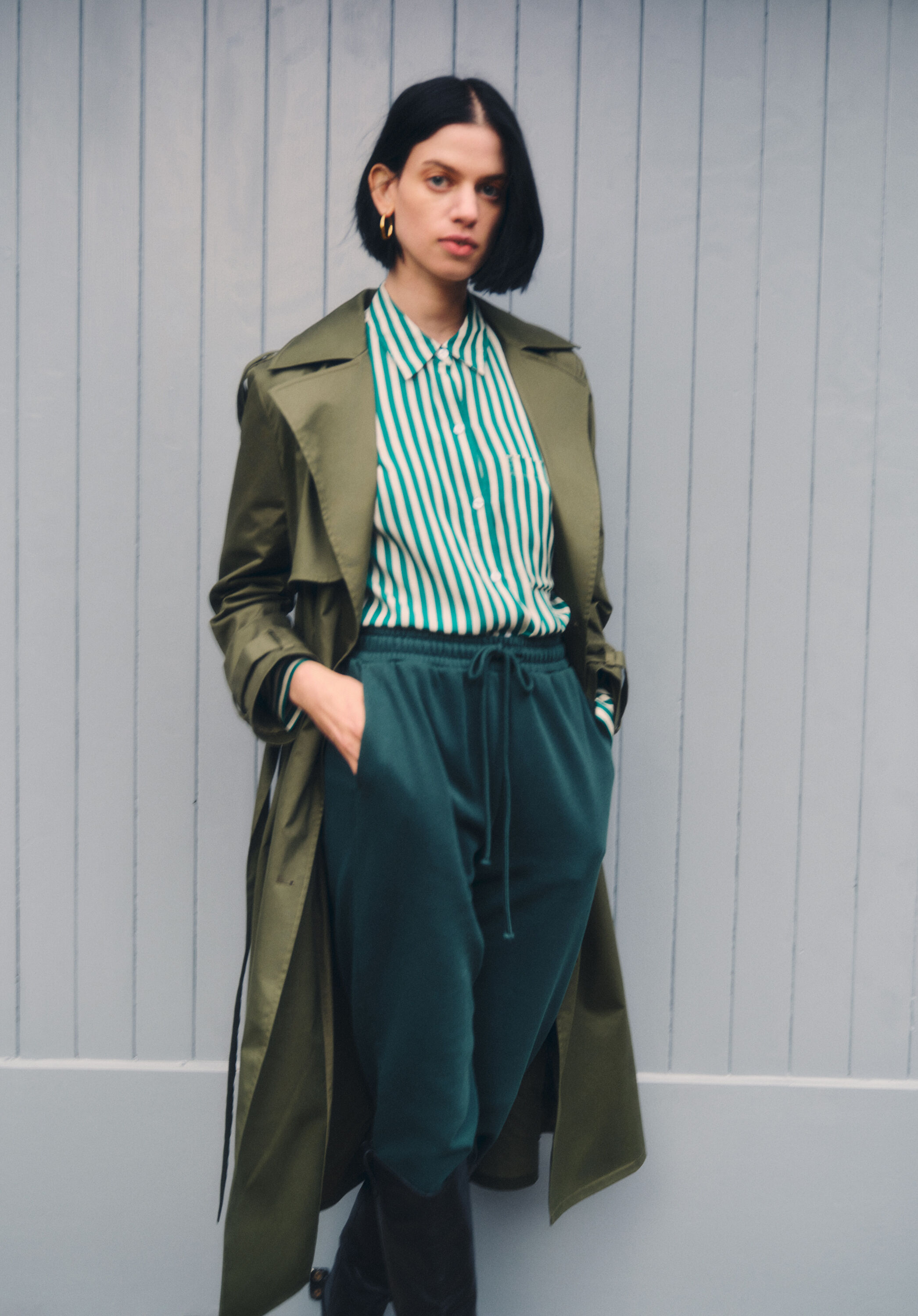 Long cheap trench cardigan