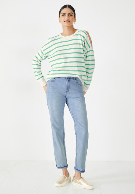 Mollie Cold Shoulder Knitted Crew