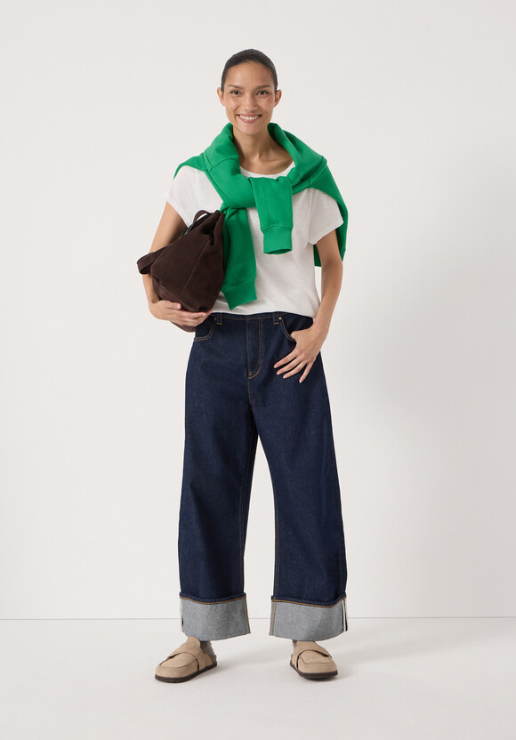 Faith Turn Up Barrel Leg Jeans
