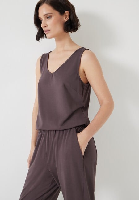Cropped Jersey Jumpsuit
