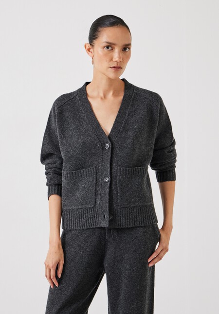 Daisy Merino Wool V Neck Cardigan