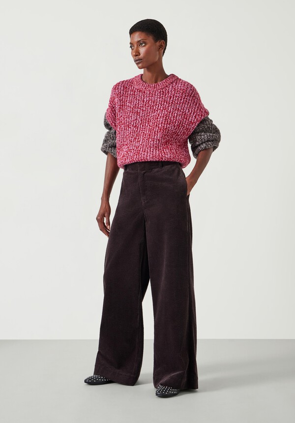 Wide Leg Cord Trousers
