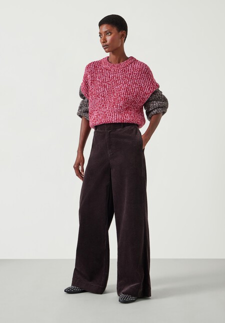 Wide Leg Cord Trousers