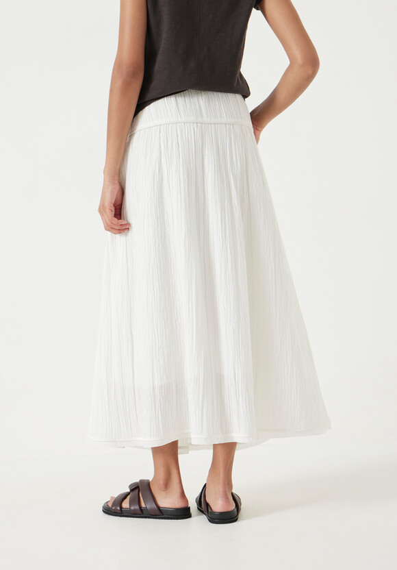 Gathered Detail Midi Skirt