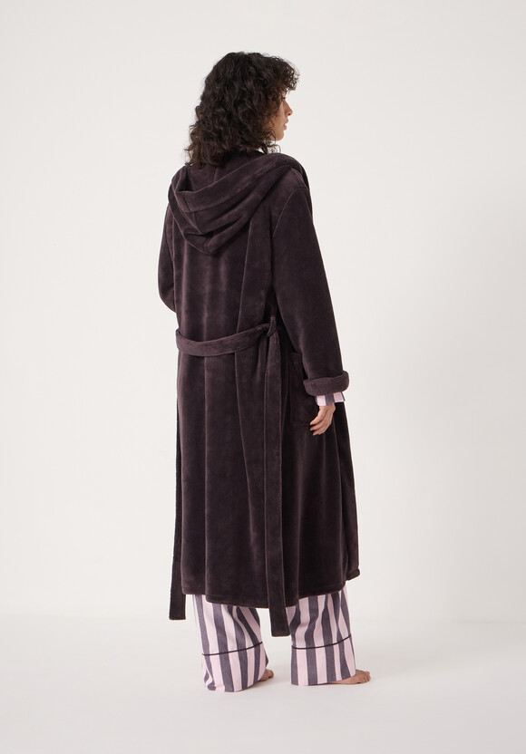 Fluffy Hooded Dressing Gown