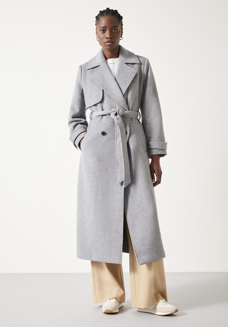 Wool Belted Trench Coat