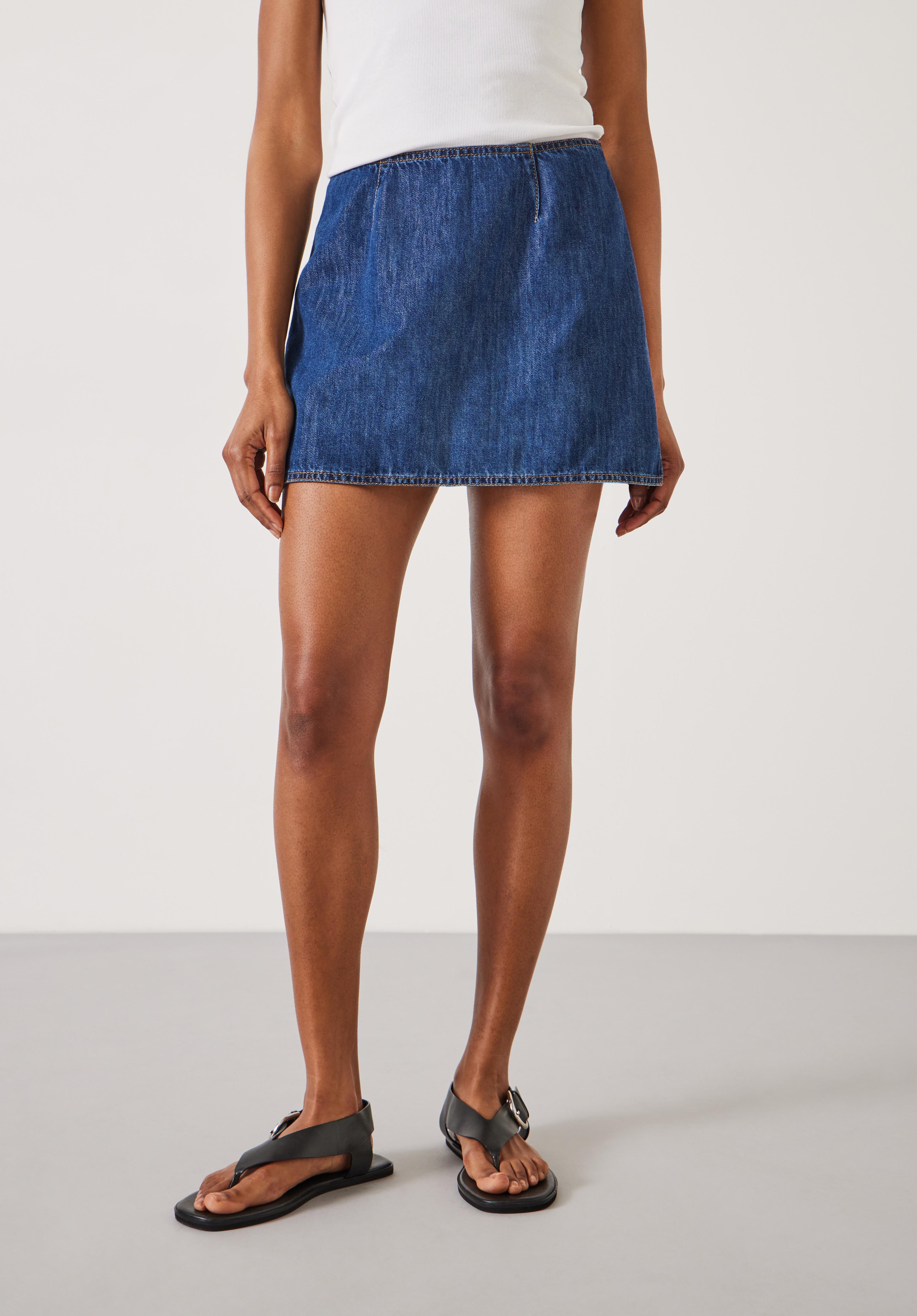 Madeline Denim Mini Skort Mid Authentic Wash hush