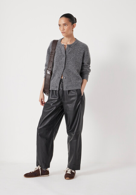 Leather Jack Barrel Trousers
