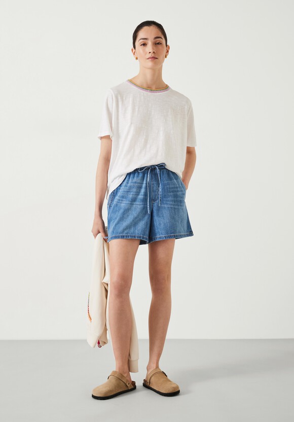 Marta Crochet Trim Relaxed Tee