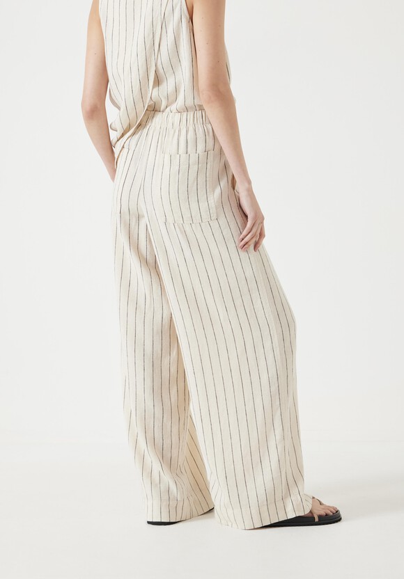 Linen Blend Petunia Wide Leg Trousers