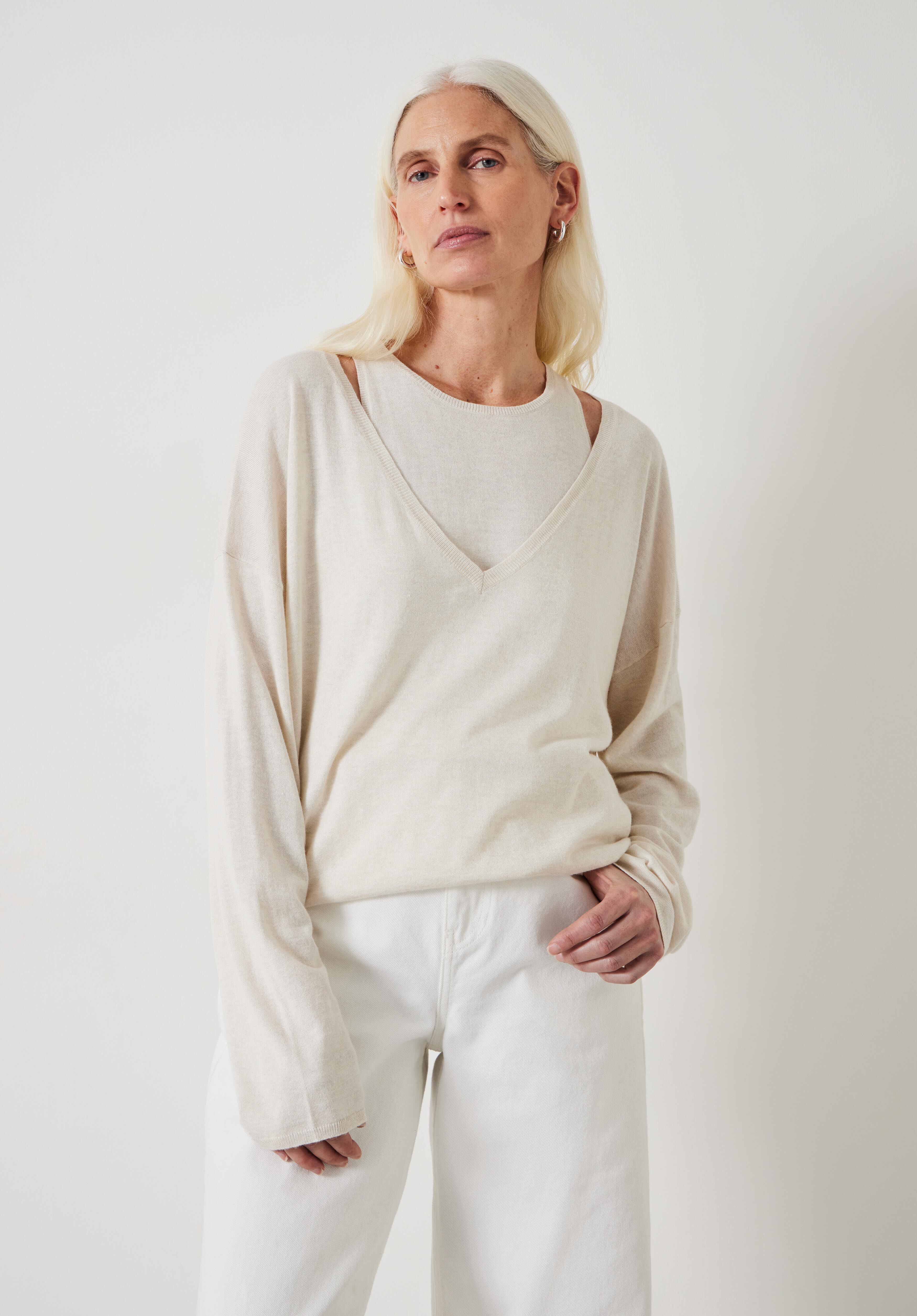 White outlet slouchy jumper