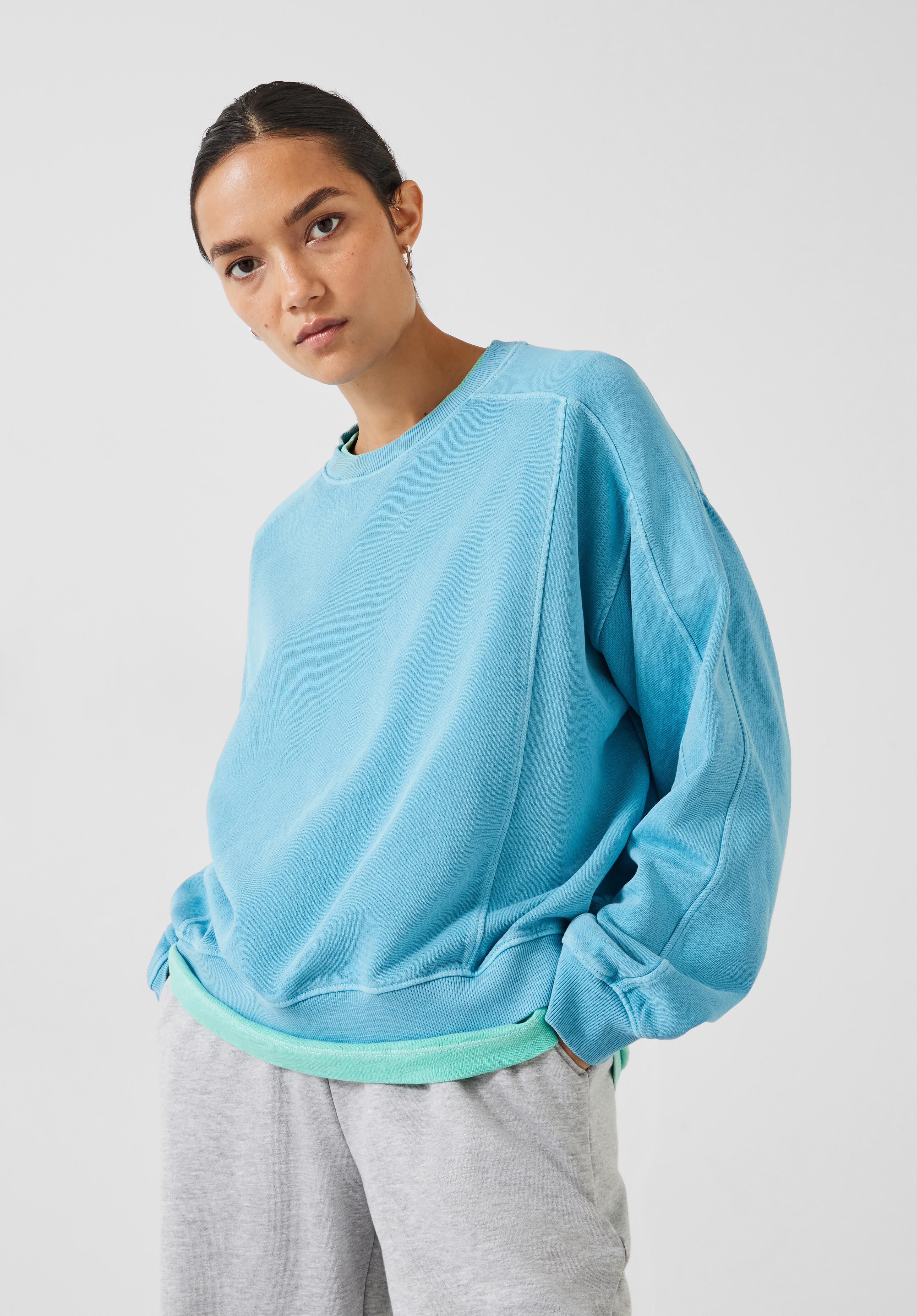 Sweatshirt with shirt detail hotsell