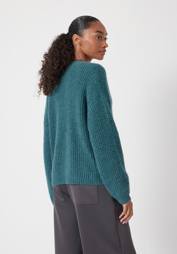 Waffle Stitch Edge to Edge Cardigan